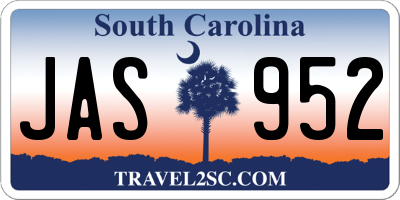 SC license plate JAS952