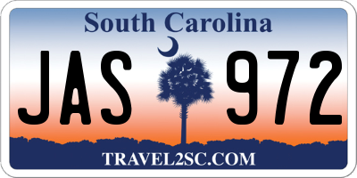 SC license plate JAS972