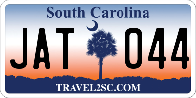 SC license plate JAT044