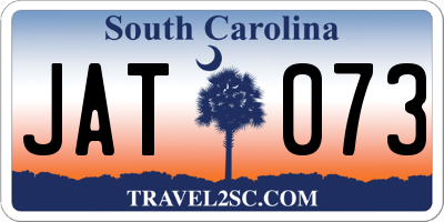 SC license plate JAT073