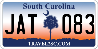 SC license plate JAT083