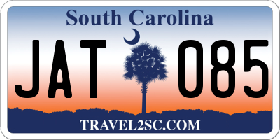 SC license plate JAT085