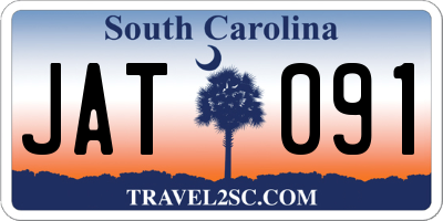 SC license plate JAT091