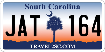 SC license plate JAT164