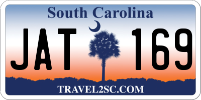 SC license plate JAT169