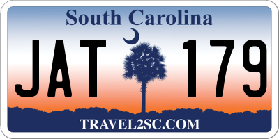 SC license plate JAT179