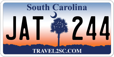 SC license plate JAT244