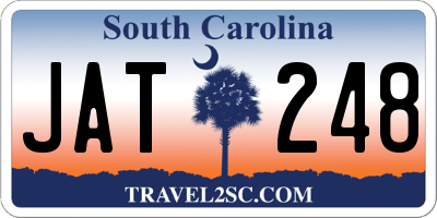 SC license plate JAT248