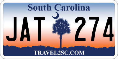 SC license plate JAT274