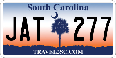 SC license plate JAT277