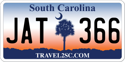SC license plate JAT366