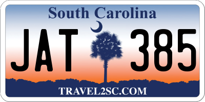 SC license plate JAT385