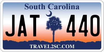 SC license plate JAT440