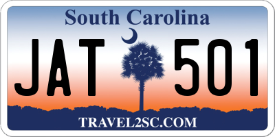 SC license plate JAT501