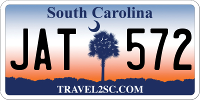 SC license plate JAT572