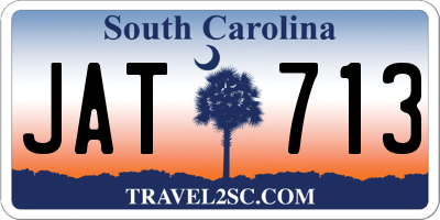 SC license plate JAT713