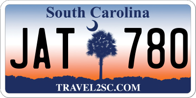 SC license plate JAT780