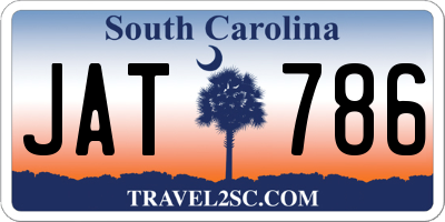 SC license plate JAT786