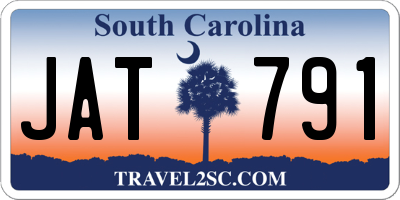 SC license plate JAT791