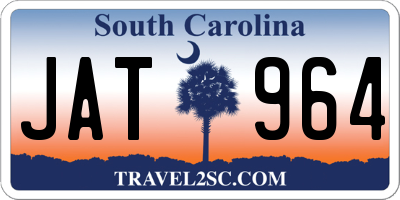 SC license plate JAT964