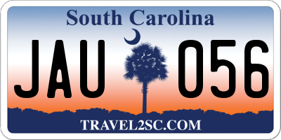 SC license plate JAU056