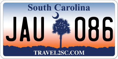 SC license plate JAU086