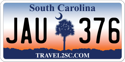 SC license plate JAU376