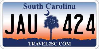 SC license plate JAU424