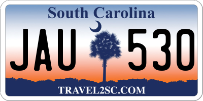 SC license plate JAU530