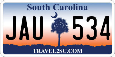 SC license plate JAU534