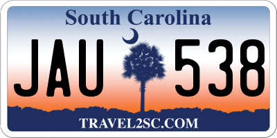 SC license plate JAU538