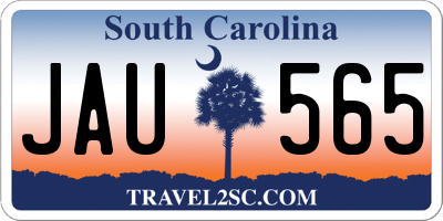 SC license plate JAU565