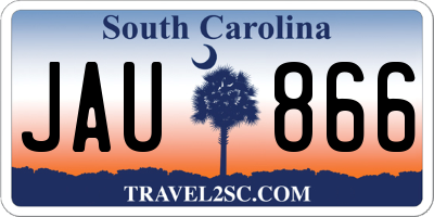 SC license plate JAU866