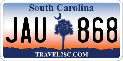 SC license plate JAU868