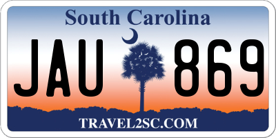 SC license plate JAU869