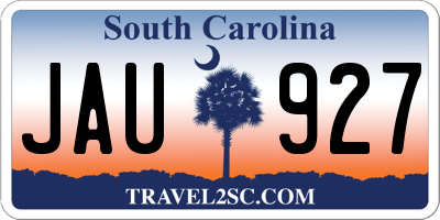 SC license plate JAU927