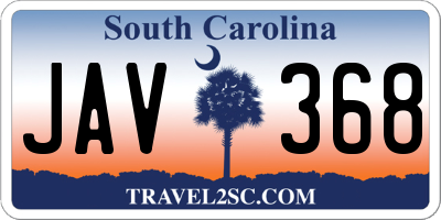 SC license plate JAV368