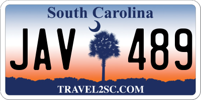 SC license plate JAV489