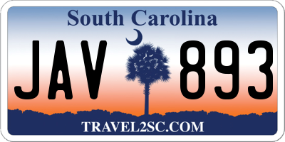 SC license plate JAV893