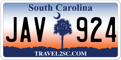 SC license plate JAV924