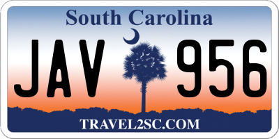 SC license plate JAV956