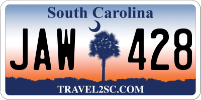SC license plate JAW428