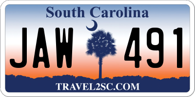 SC license plate JAW491