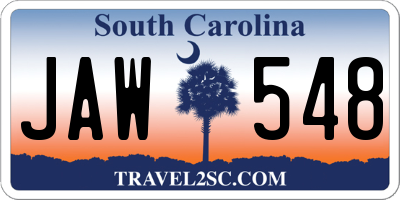 SC license plate JAW548