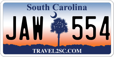 SC license plate JAW554