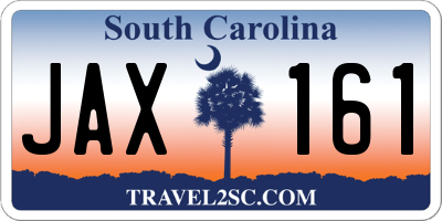 SC license plate JAX161
