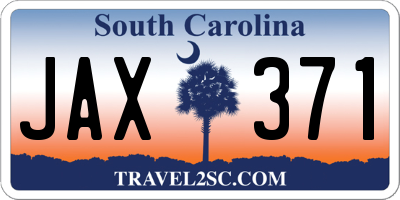 SC license plate JAX371