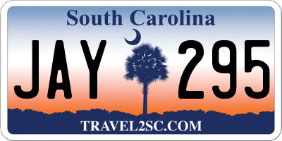 SC license plate JAY295