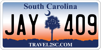 SC license plate JAY409