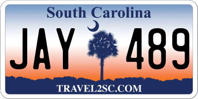 SC license plate JAY489